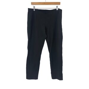 Eileen Fisher Knit Ponte Pants Stretch Pull On Casual Black‎ L